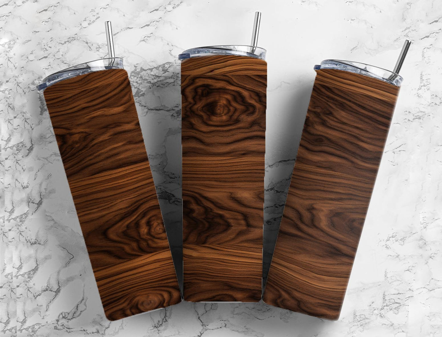 Dark wood look 20oz Sublimation Tumbler Designs, timber grain 9.2 x 8.3” Straight Skinny Tumbler Wrap PNG