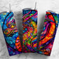 Rainbow dragon 20oz Sublimation Tumbler Designs, Colorful fantasy 9.2 x 8.3” Straight Skinny Tumbler Wrap PNG