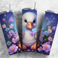 duckling 20oz Sublimation Tumbler Designs, pastel floral 9.2 x 8.3” Straight Skinny Tumbler Wrap PNG