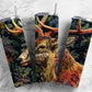 Embroidery Deer 20oz Sublimation Tumbler Designs, Embroidery floral 9.2 x 8.3” Straight Skinny Tumbler Wrap PNG