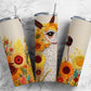 Embroidery alpaca 20oz Sublimation Tumbler Designs, Sunflower llama 9.2 x 8.3” Straight Skinny Tumbler Wrap PNG