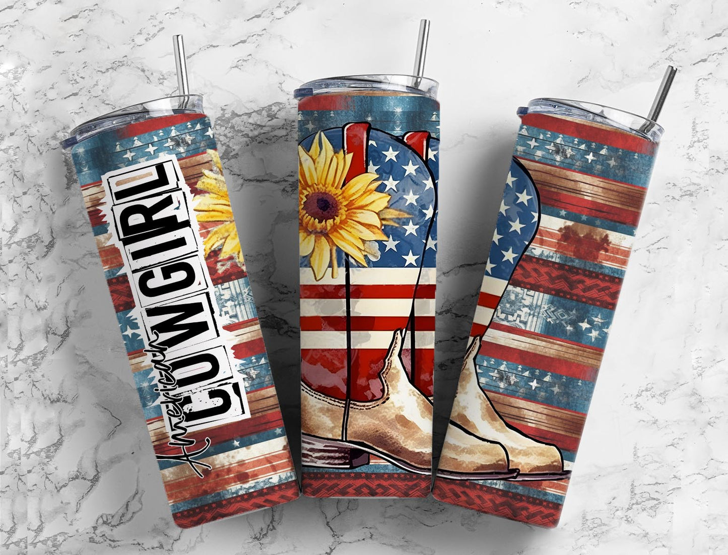 American Cowgirl 20oz Sublimation Tumbler Designs, Boots Sunflower 9.2 x 8.3”  Tumbler Png, Digital Download (1)