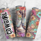 Cowgirl Boots 20oz Sublimation Tumbler Designs, Floral 9.2 x 8.3”  Tumbler Png, Digital Download