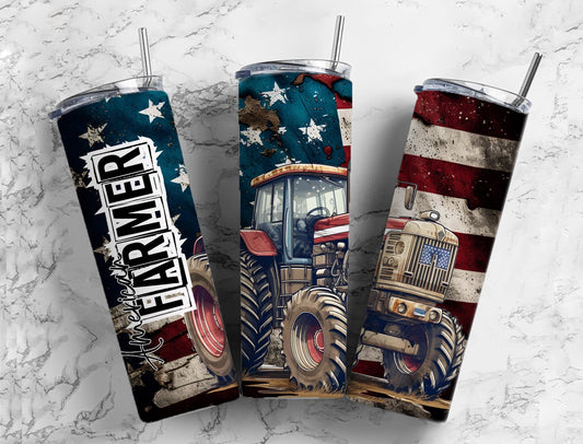 American Farmer 20oz Sublimation Tumbler Designs, Farm Truck 9.2 x 8.3”  Tumbler Png, Digital Download (1)