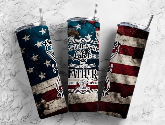 Aunthentic Label One20oz Sublimation Tumbler Designs, American Flag 9.2 x 8.3”  Tumbler Png, Digital Download