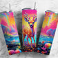 Deer 20oz Sublimation Tumbler Designs, Rainbow Paint 9.2 x 8.3”  Tumbler Png, Digital Download