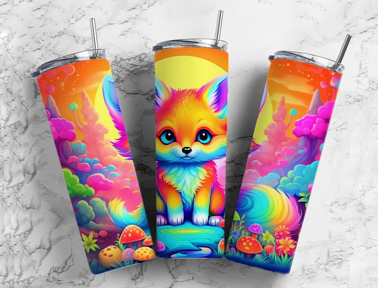 Cute Puppy 20oz Sublimation Tumbler Designs, Rainbow Paint 9.2 x 8.3”  Tumbler Png, Digital Download