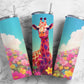 Sassy Giraffe 20oz Sublimation Tumbler Designs, Flowers Bloom 9.2 x 8.3”  Tumbler Png, Digital Download