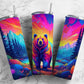 Color Bear 20oz Sublimation Tumbler Designs, Lake Bear 9.2 x 8.3”  Tumbler Png, Digital Download