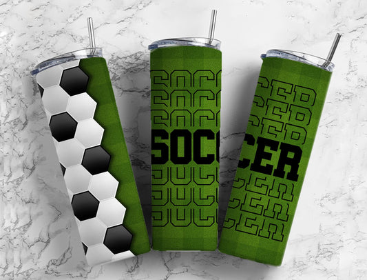 Soccer 20oz Sublimation Tumbler Designs, Soccer Black and White 9.2 x 8.3”  Tumbler Png, Digital Download