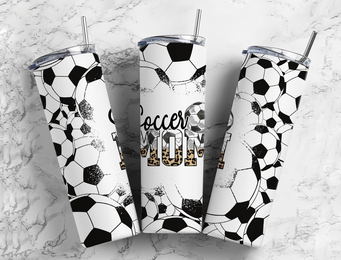 Soccer Mom 20oz Sublimation Tumbler Designs, Soccer Balls 9.2 x 8.3”  Tumbler Png, Digital Download