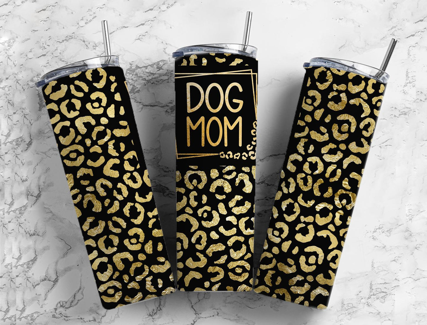 Dog Mom 20oz Sublimation Tumbler Designs, Leopard 9.2 x 8.3”  Tumbler Png, Digital Download