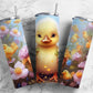 Pink Flower Duck 20oz Sublimation Tumbler Designs, Cute Little Duck 9.2 x 8.3”  Tumbler Png, Digital Download