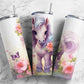 Purple Pony Flower 20oz Sublimation Tumbler Designs, Cute Pony 9.2 x 8.3”  Tumbler Png, Digital Download