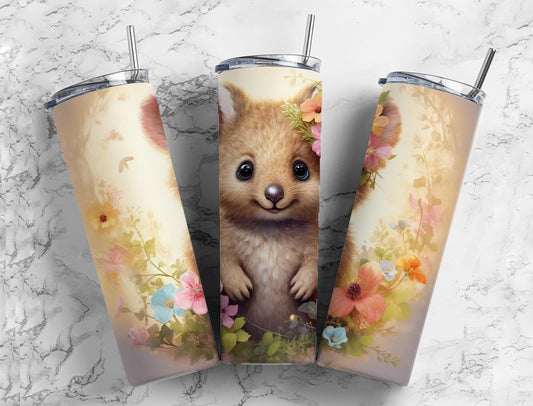 Vintage Flower Koala 20oz Sublimation Tumbler Designs, Cute Koala 9.2 x 8.3”  Tumbler Png, Digital Download