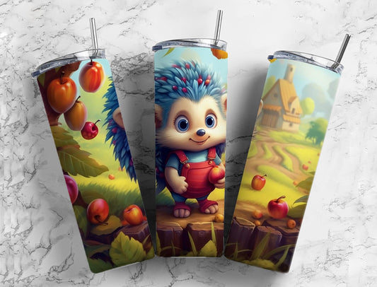 Blue Hedgehog 20oz Sublimation Tumbler Designs, Cute Animals 9.2 x 8.3”  Tumbler Png, Digital Download