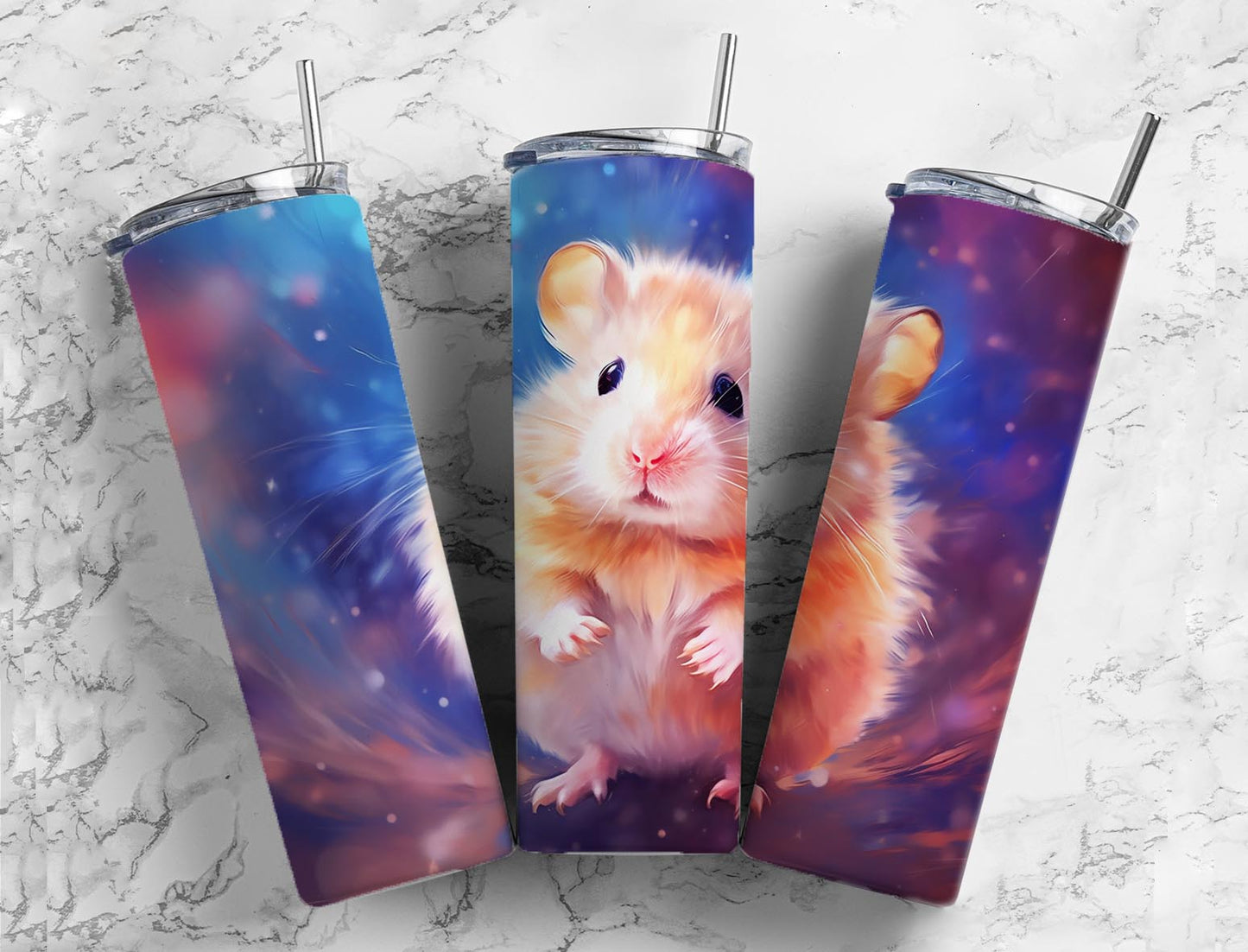 WaterColor Hamster 20oz Sublimation Tumbler Designs, Painted Hamster 9.2 x 8.3”  Tumbler Png, Digital Download