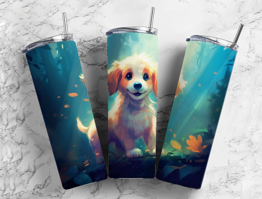 Splash Dog 20oz Sublimation Tumbler Designs, Watercolor Paint 9.2 x 8.3”  Tumbler Png, Digital Download