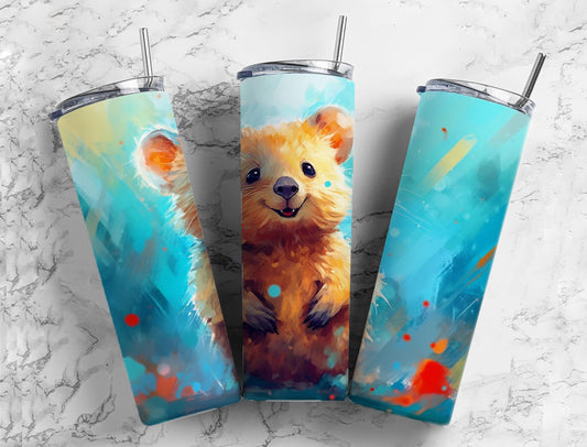 Splash Quokka 20oz Sublimation Tumbler Designs, Watercolor Paint 9.2 x 8.3”  Tumbler Png, Digital Download