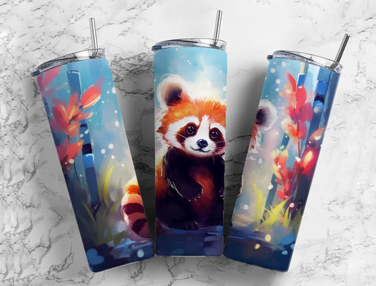 Splash Panda 20oz Sublimation Tumbler Designs, Watercolor Paint 9.2 x 8.3”  Tumbler Png, Digital Download