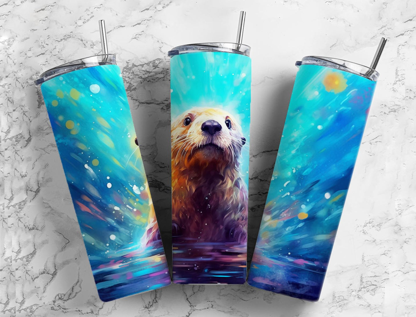 Splash Water Seal 20oz Sublimation Tumbler Designs, Watercolor Paint 9.2 x 8.3”  Tumbler Png, Digital Download