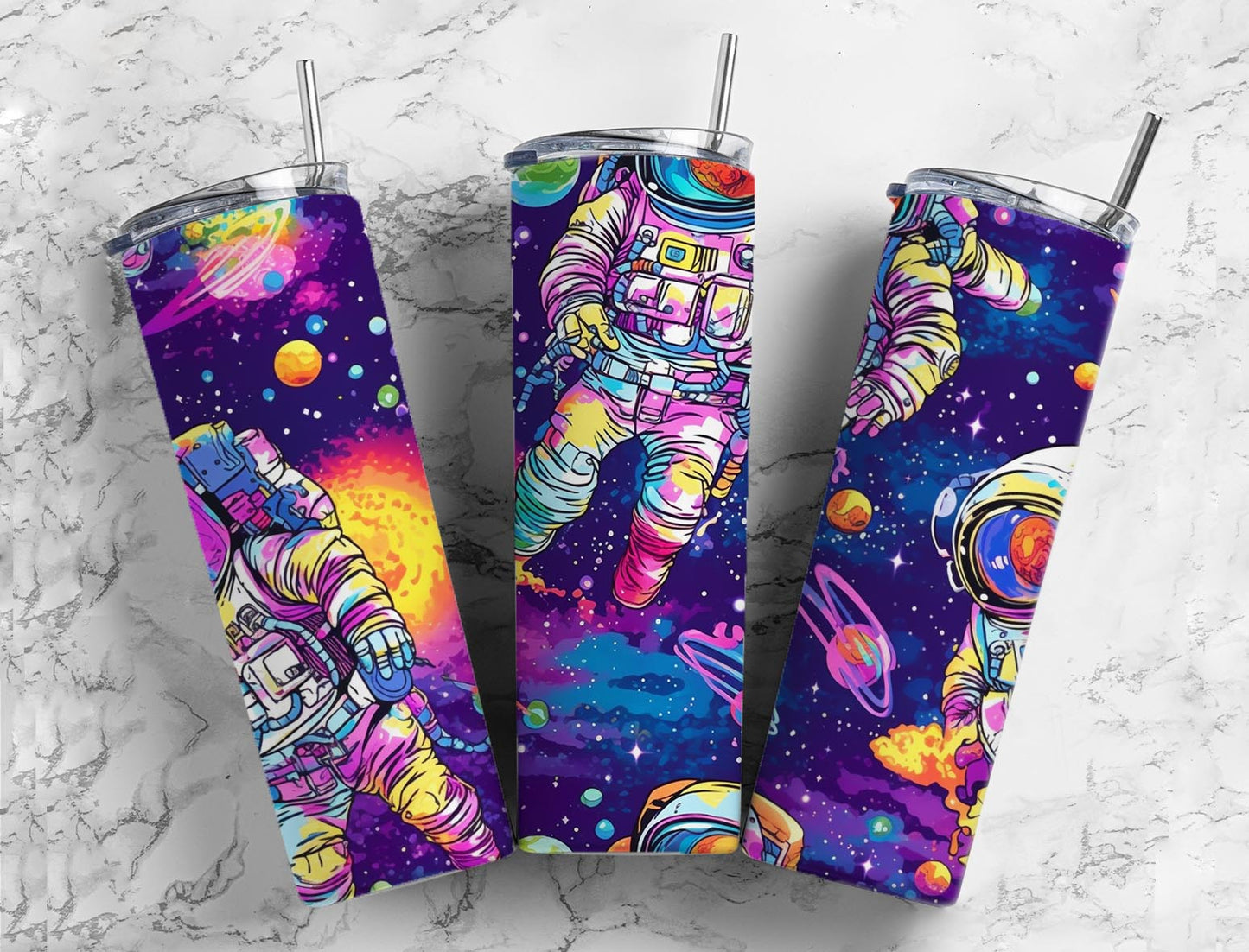 Watercolor Astronaut 20oz Sublimation Tumbler Designs,Galactic Paint 9.2 x 8.3”  Tumbler Png, Digital Download