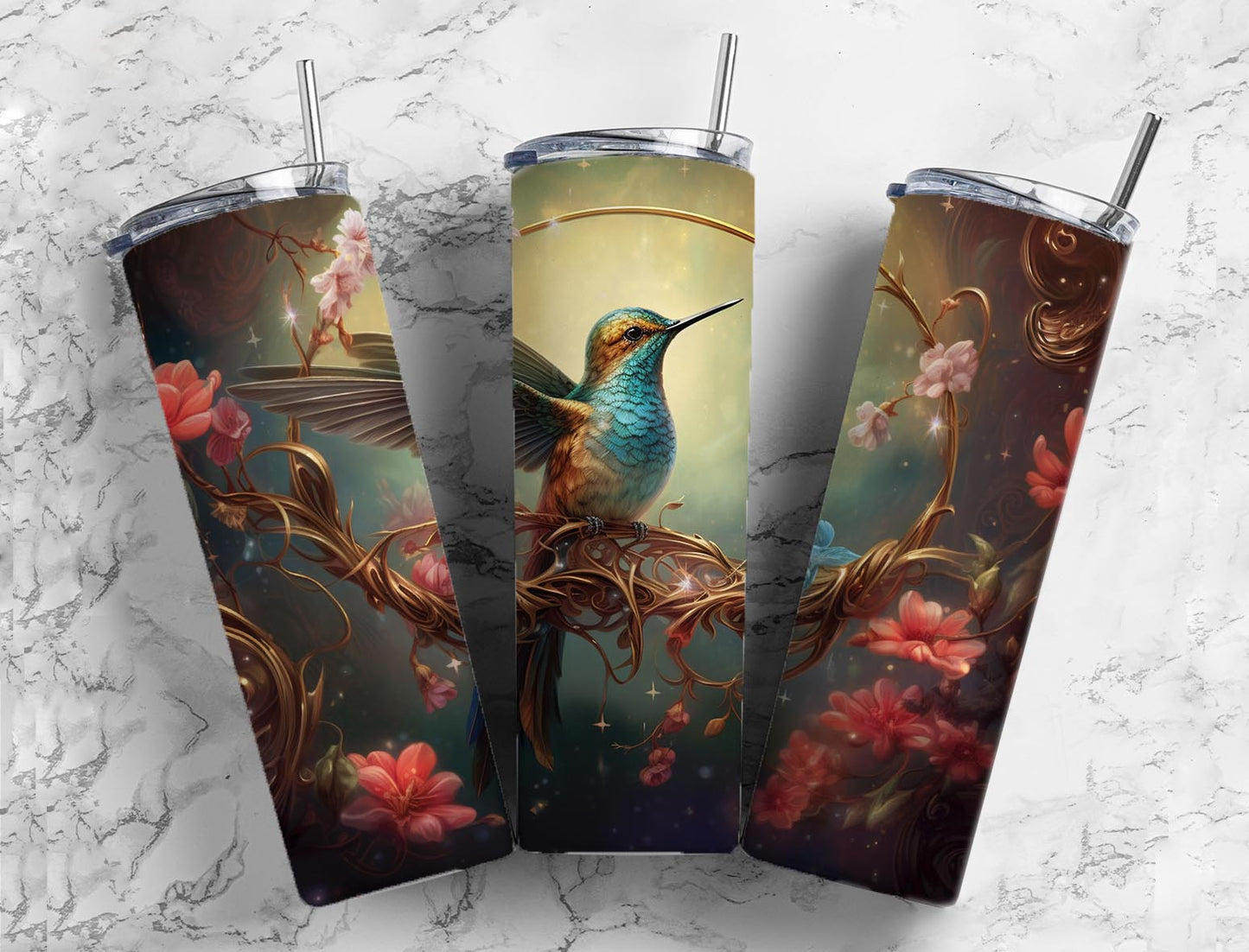 Sparkling Bird 20oz Sublimation Tumbler Designs, Painted Animals 9.2 x 8.3”  Tumbler Png, Digital Download