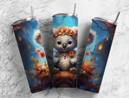 Vintage Koala 20oz Sublimation Tumbler Designs, Watercolor Paint 9.2 x 8.3”  Tumbler Png, Digital Download