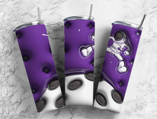 3D Inflated Astronaut 20oz Sublimation Tumbler Designs, Space Astronaut 9.2 x 8.3”  Tumbler Png, Digital Download