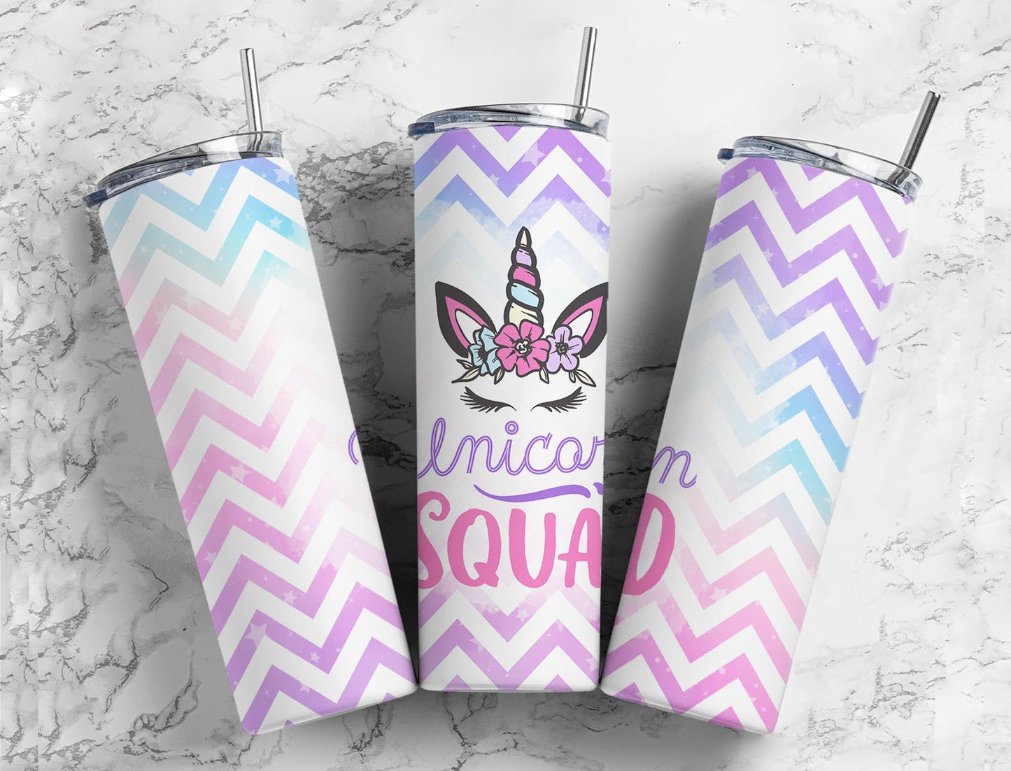 Unicorn Squad 20oz Sublimation Tumbler Designs, Rainbow Unicorn Head 9.2 x 8.3”  Tumbler Png, Digital Download