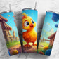 Cute Little Chick 20oz Sublimation Tumbler Designs, Farm Animals 9.2 x 8.3”  Tumbler Png, Digital Download