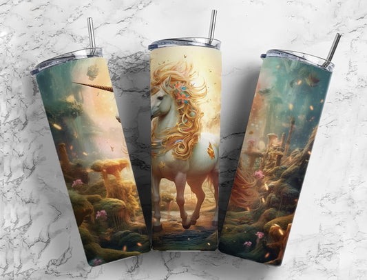 3D Enchanted Horse  20oz Sublimation Tumbler Designs, 3D Horse 9.2 x 8.3”  Tumbler Png, Digital Download