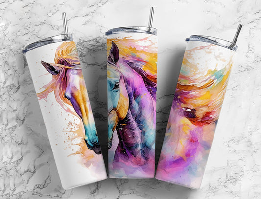 Water Splash Horse 20oz Sublimation Tumbler Designs, Horse 9.2 x 8.3”  Tumbler Png, Digital Download