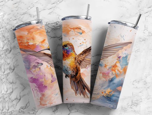 Watercolor Bird 20oz Sublimation Tumbler Designs, Splash Bird 9.2 x 8.3”  Tumbler Png, Digital Download