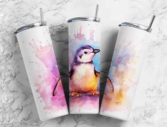 Water Splash Penguin 20oz Sublimation Tumbler Designs, Penguin Splash 9.2 x 8.3”  Tumbler Png, Digital Download