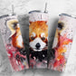 Red Splash Raccoon 20oz Sublimation Tumbler Designs, Red Raccoon 9.2 x 8.3”  Tumbler Png, Digital Download