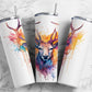 Colorful Painted Deer  20oz Sublimation Tumbler Designs, Painted Deer 9.2 x 8.3”  Tumbler Png, Digital Download