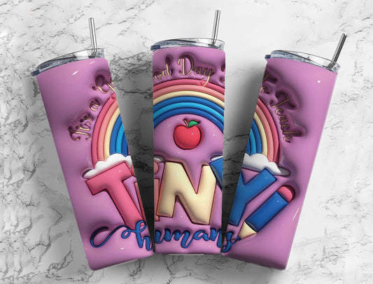 Tiny Humans 20oz Sublimation Tumbler Designs, 3D Inflated 9.2 x 8.3”  Tumbler Png, Digital Download