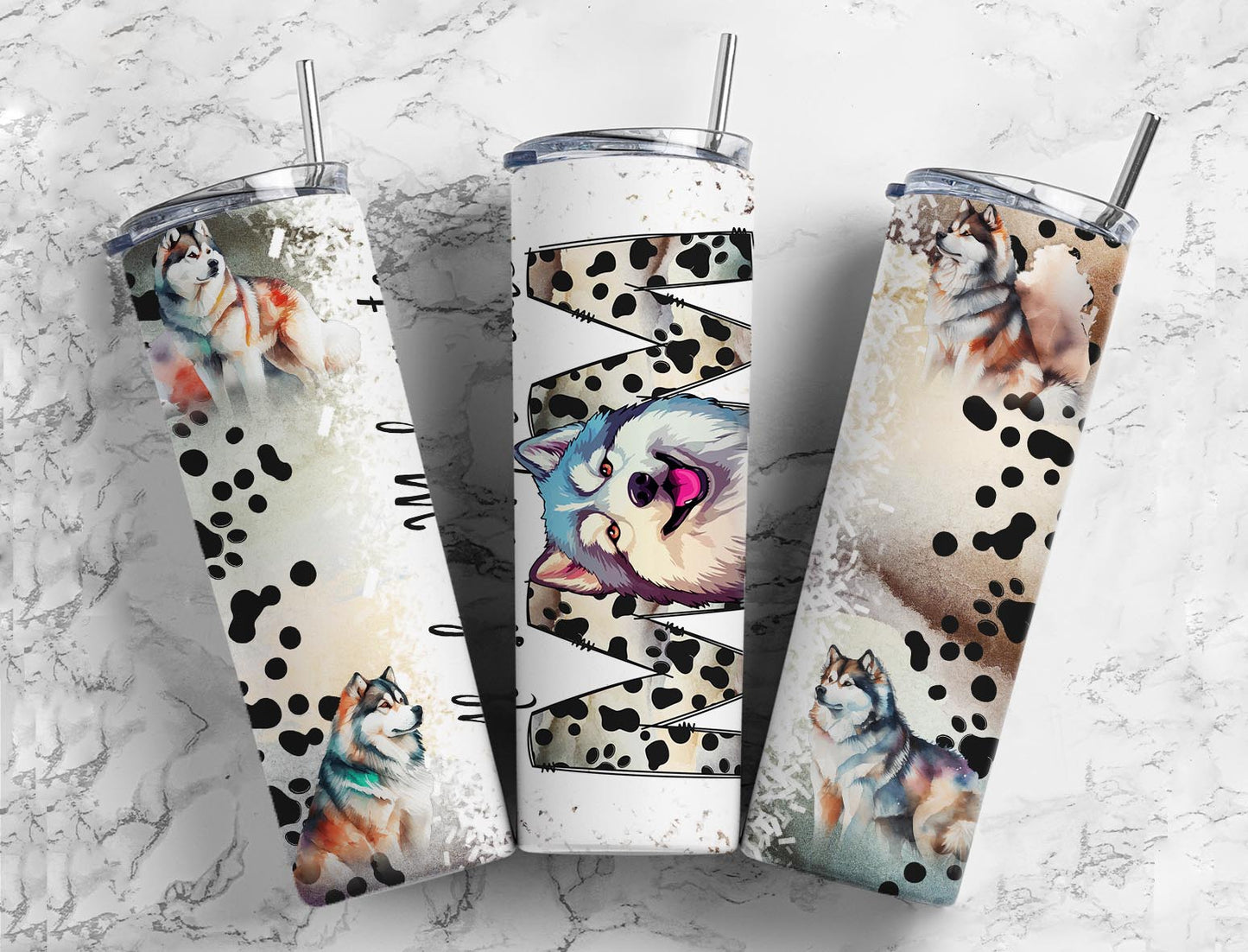 Alaskan Malamute 20oz Sublimation Tumbler Designs, Dog Mom 9.2 x 8.3”  Tumbler Png, Digital Download