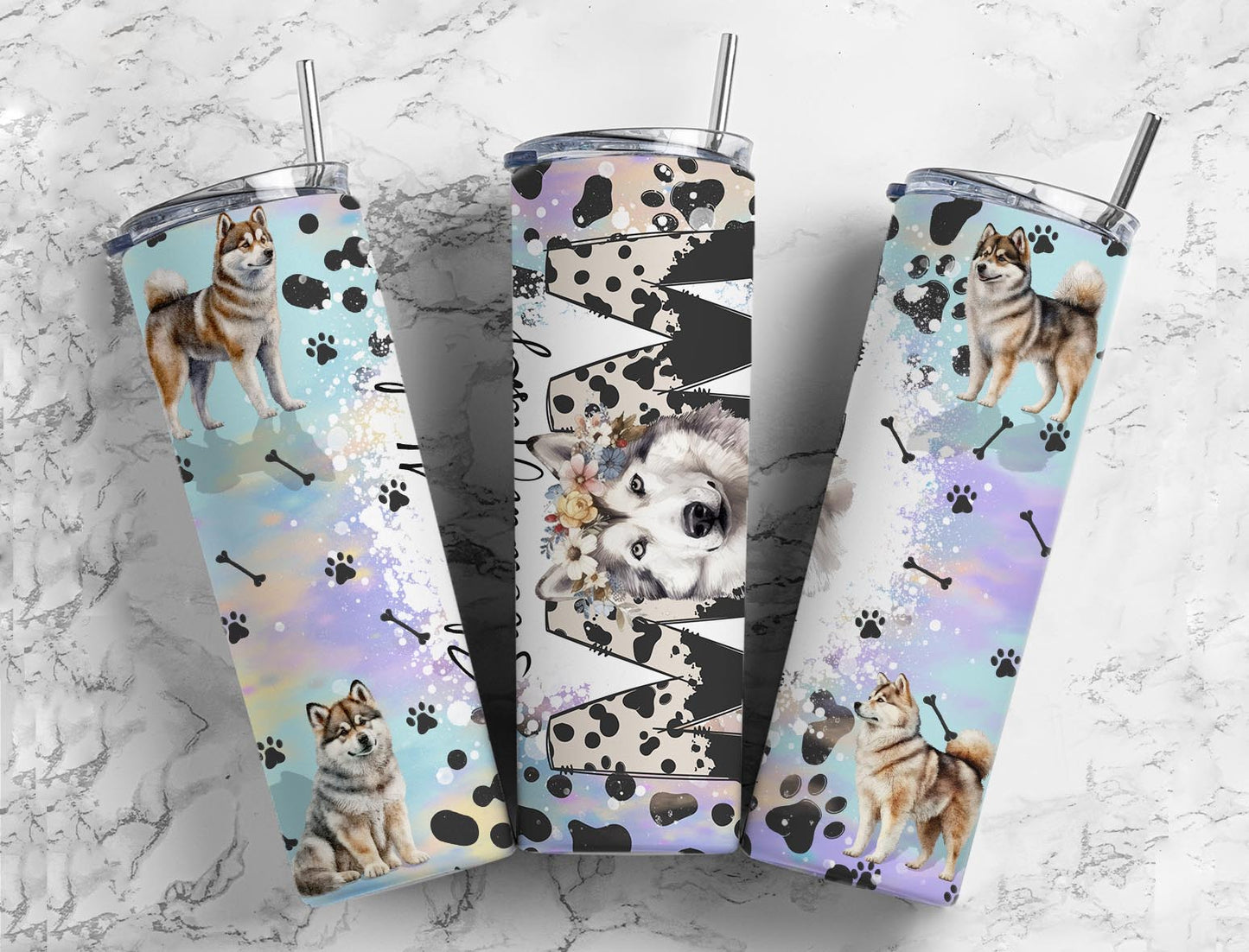 Seberian Husky 20oz Sublimation Tumbler Designs, Dog Mom 9.2 x 8.3”  Tumbler Png, Digital Download