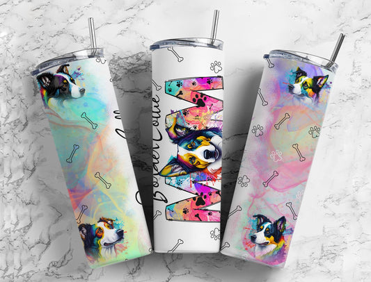 Border Collie 20oz Sublimation Tumbler Designs, Dog Mom 9.2 x 8.3”  Tumbler Png, Digital Download