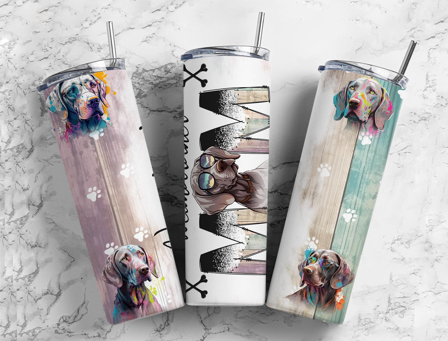 Weimaraner 20oz Sublimation Tumbler Designs, Dog Mom 9.2 x 8.3”  Tumbler Png, Digital Download