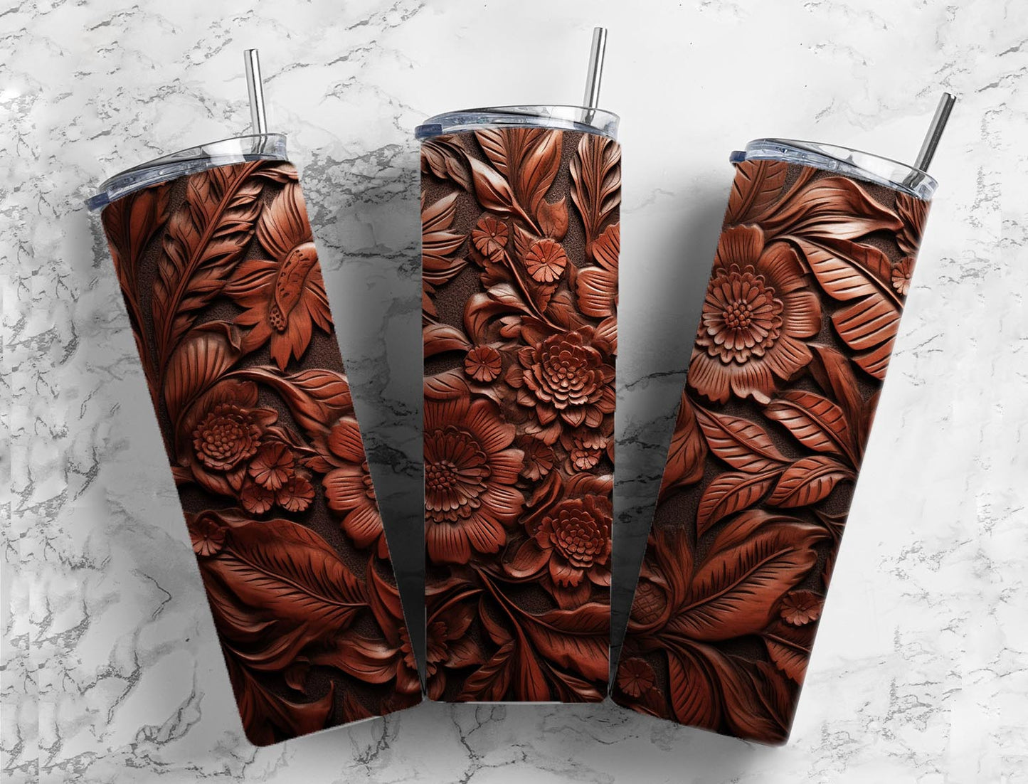 40 Tooled Leather PNG Bundle , Straight Tumbler, Design Bundle, Rustic West 20oz Straight Tumbler, Sunflower Tumbler Wrap, Digital Download