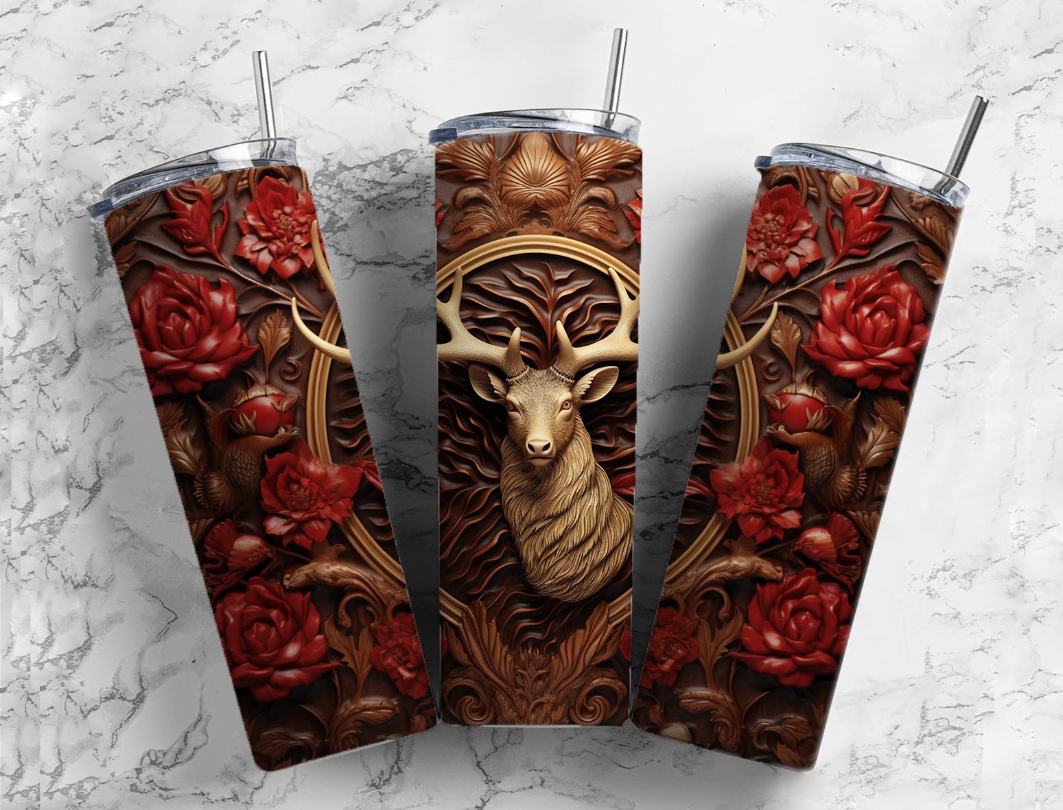 Sublimation PNG Sublimation PNG - 40 Tooled Leather PNG Bundle , Straight Tumbler, Design Bundle, Rustic West 20oz Straight Tumbler, Sunflower Tumbler Wrap, Digital Download-Tumblerwrapdesigns