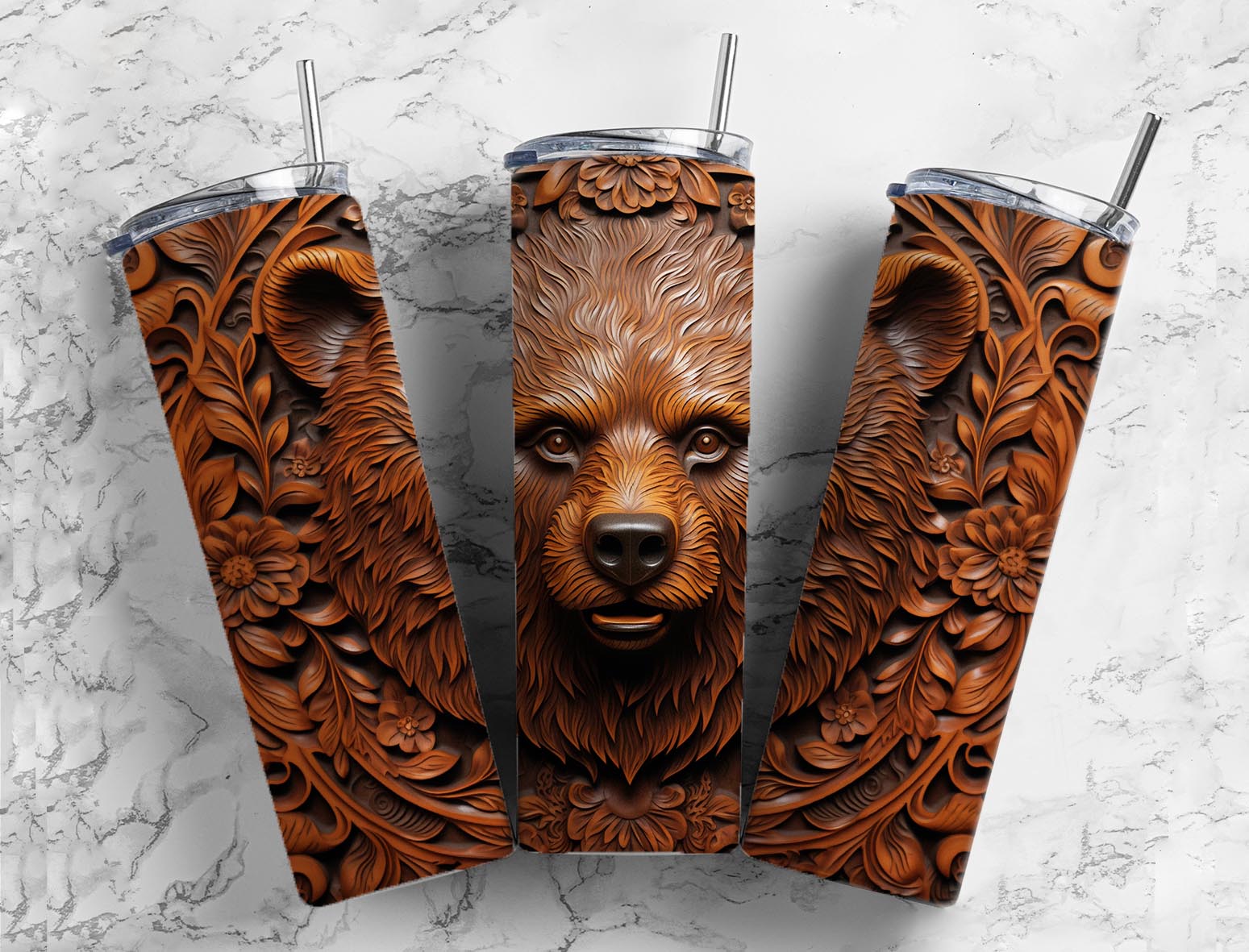 Sublimation PNG Sublimation PNG - 40 Tooled Leather PNG Bundle , Straight Tumbler, Design Bundle, Rustic West 20oz Straight Tumbler, Sunflower Tumbler Wrap, Digital Download-Tumblerwrapdesigns