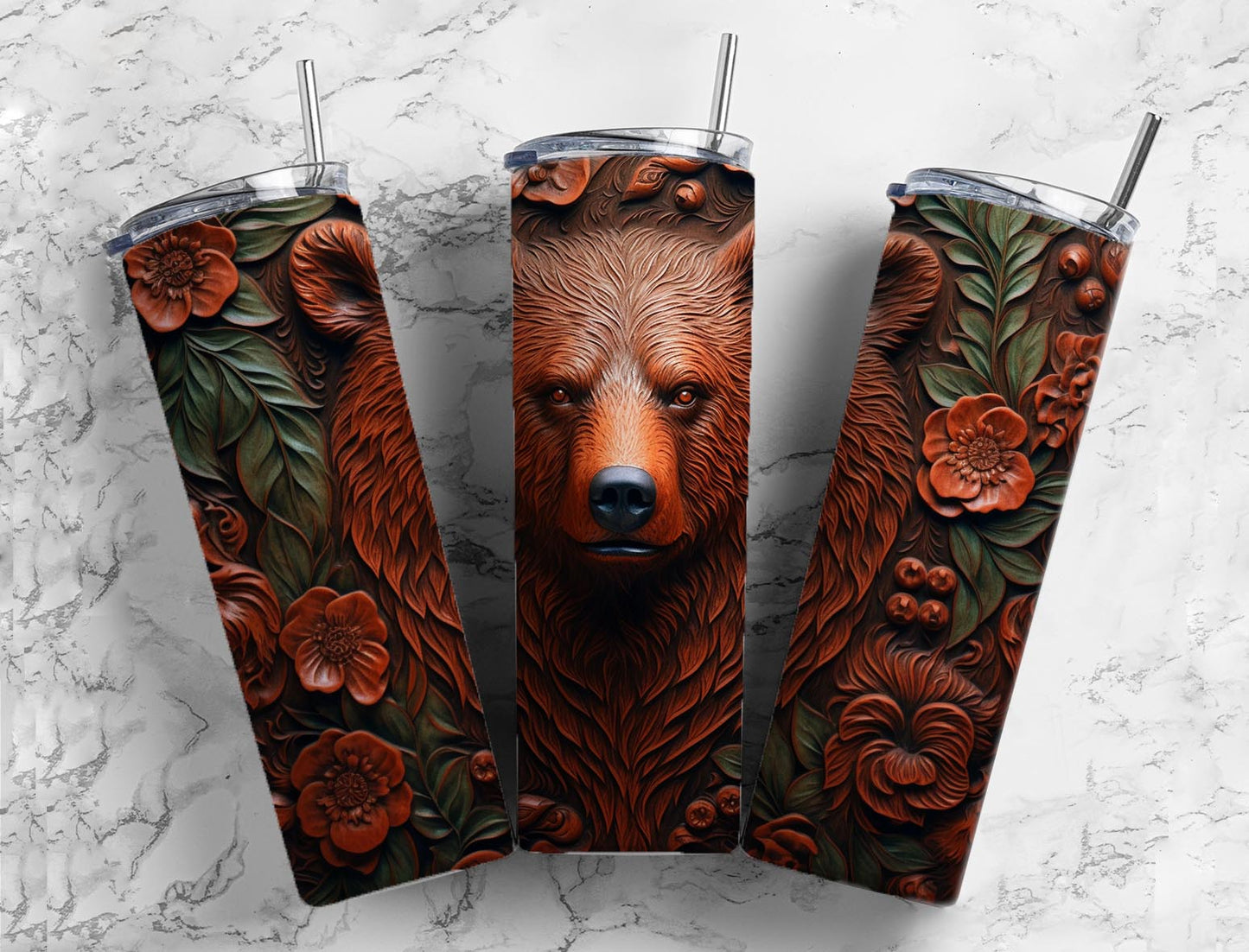 Sublimation PNG Sublimation PNG - 40 Tooled Leather PNG Bundle , Straight Tumbler, Design Bundle, Rustic West 20oz Straight Tumbler, Sunflower Tumbler Wrap, Digital Download-Tumblerwrapdesigns