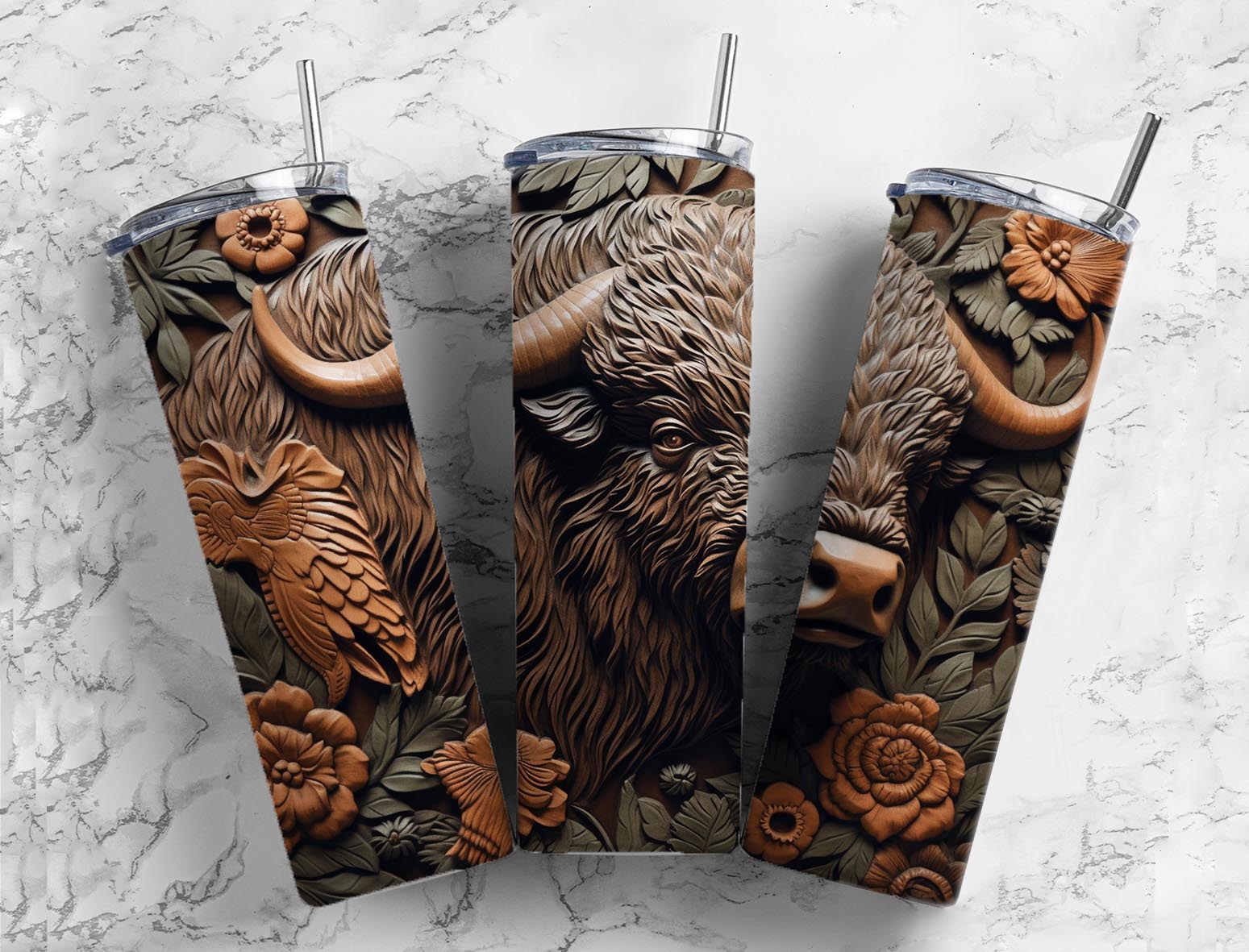 Sublimation PNG Sublimation PNG - 40 Tooled Leather PNG Bundle , Straight Tumbler, Design Bundle, Rustic West 20oz Straight Tumbler, Sunflower Tumbler Wrap, Digital Download-Tumblerwrapdesigns