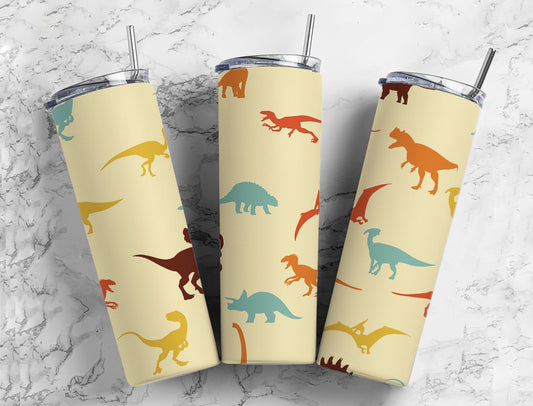 Vintage Dinosaur 20oz Sublimation Tumbler Designs, Dino Background 9.2 x 8.3”  Tumbler Png, Digital Download