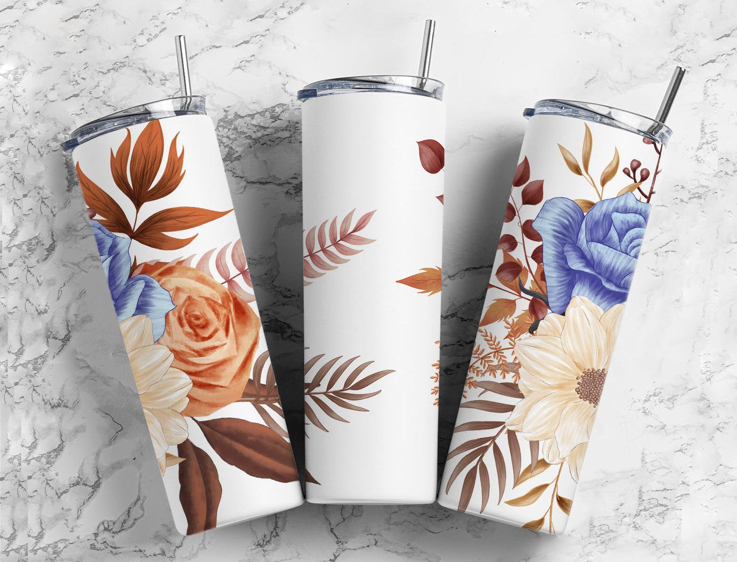 Vintage Flower 20oz Sublimation Tumbler Designs, Florals 9.2 x 8.3”  Tumbler Png, Digital Download