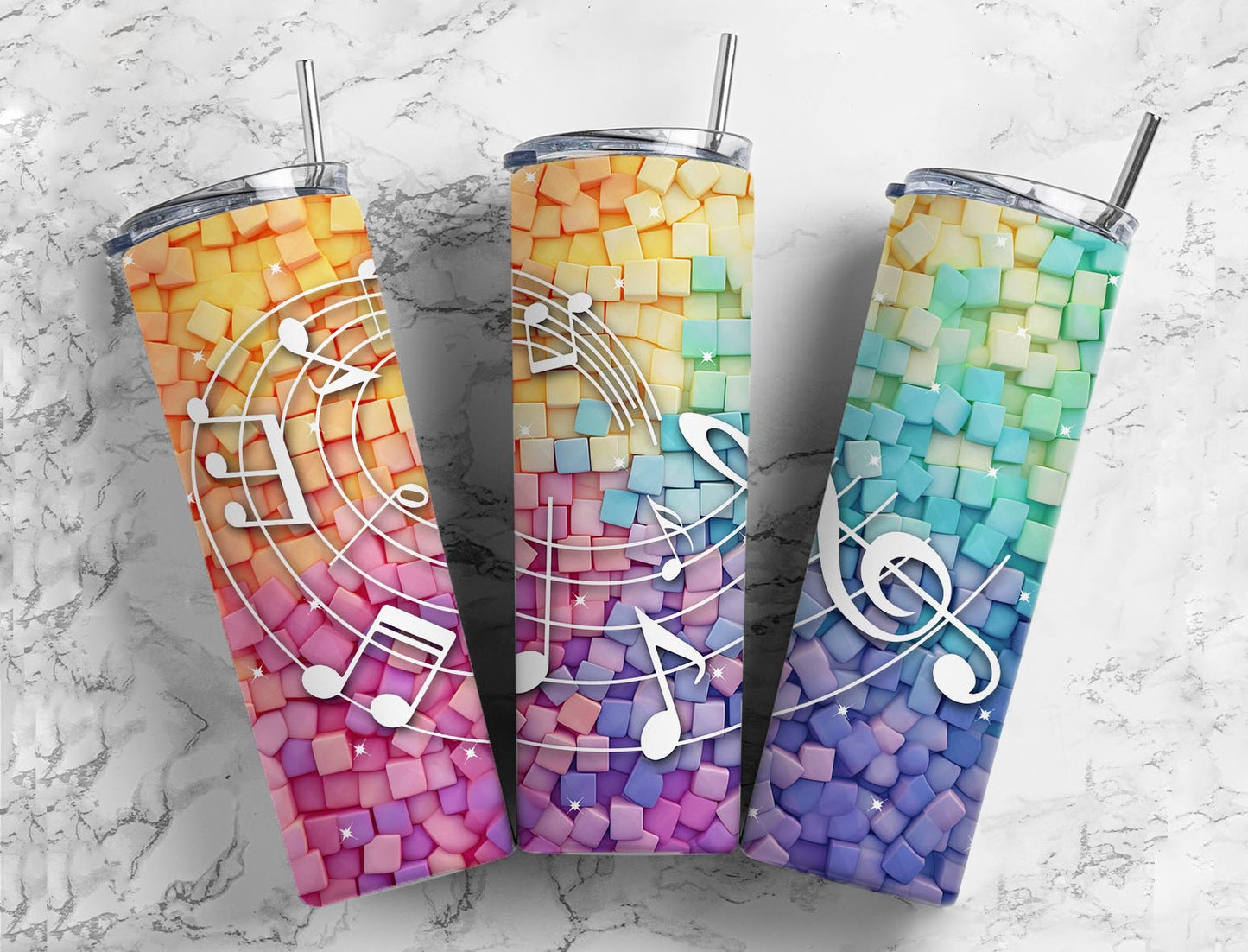 Colored Chords 20oz Sublimation Tumbler Designs, Music 9.2 x 8.3”  Tumbler Png, Digital Download